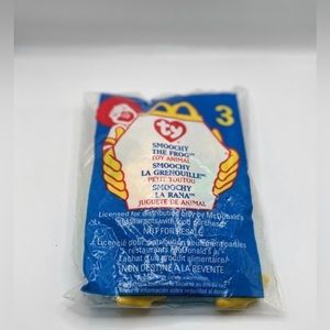NEVER OPENED TY Beanie Baby Smoochy the Frog McDonald’s Happy Meal Toy